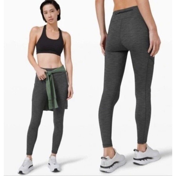 Lululemon Pants - Lululemon Speed Up Tight Brushed Full On  Luxtreme Womens  4